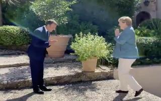WATCH: German Chancellor, French President greet each other with 'Namaste'..